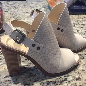 Nine West Pickens off-White Heels Sz. 7